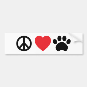 Autocollant De Voiture Sticker pare-chocs Peace Love