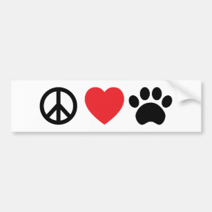 Autocollant De Voiture Sticker pare-chocs Peace Love
