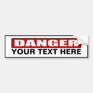 Autocollant De Voiture Sticker pare-chocs personnalisé avertisseur de dan