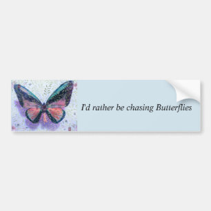 Autocollant De Voiture Sticker pare-chocs pour Imaginaire papillon