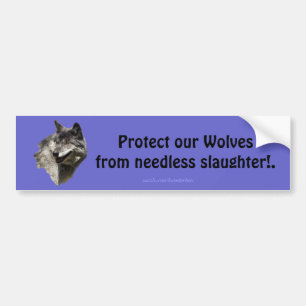 Autocollant De Voiture Sticker pare-chocs pour la conservation du loup de