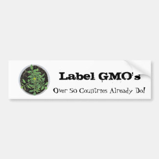 Autocollant De Voiture Sticker pare-chocs pour Plante de tomates OGM étiq