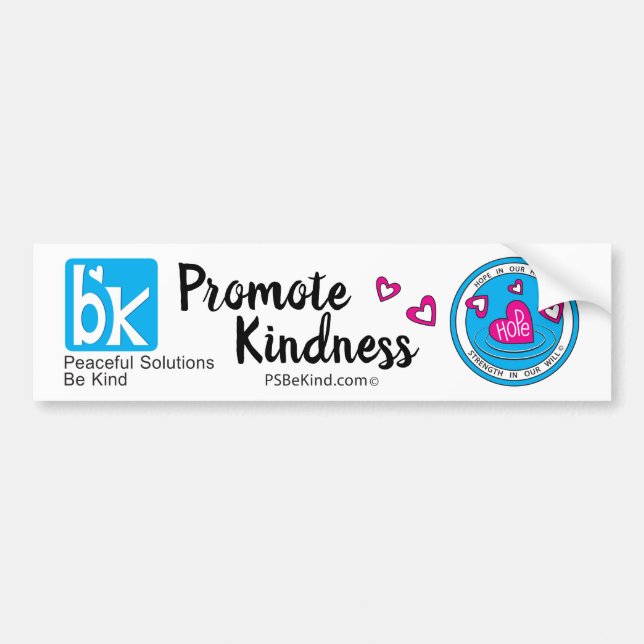 Autocollant De Voiture Sticker pare-chocs PSBeKind_Solutions pacifiques (Devant)