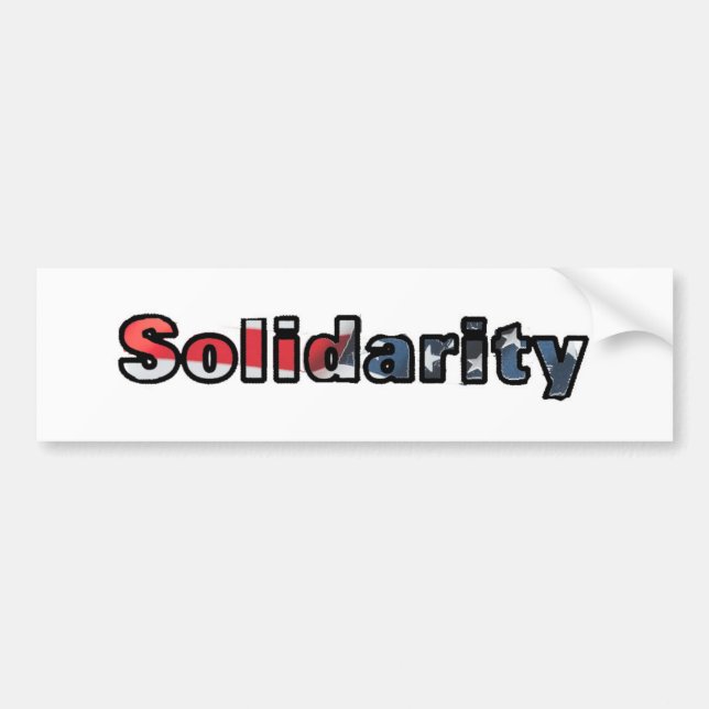 Autocollant De Voiture Sticker pare-chocs Solidarité (Devant)