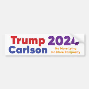 Autocollant De Voiture Sticker pare-chocs Trump 2024 avec Tucker Carlson