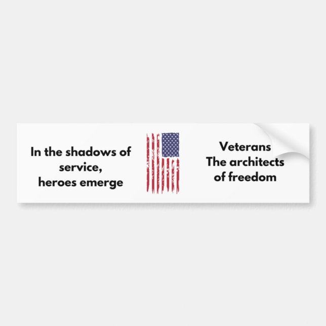 Autocollant De Voiture Sticker pare-chocs vétéran - Architecte de la libe (Devant)