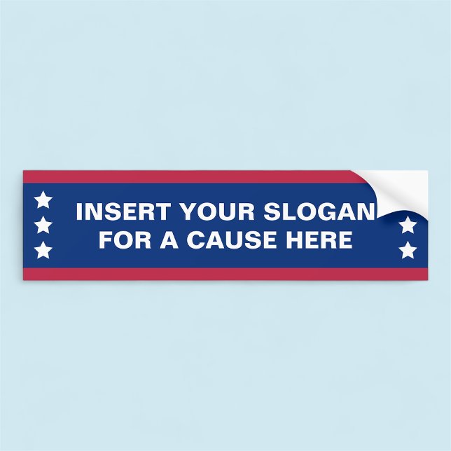 Autocollant De Voiture Sticker Patriotic Bumper Personnalisé Slogan Polit (MISOOK Red White and Blue Bumper Sticker with Stars)