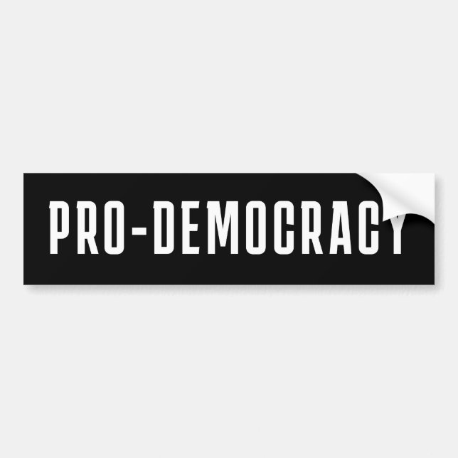 Autocollant De Voiture Sticker pour la démocratie (Devant)