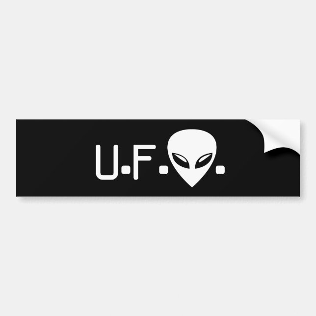 Autocollant De Voiture Sticker pour pare-chocs Alien UFO (Devant)