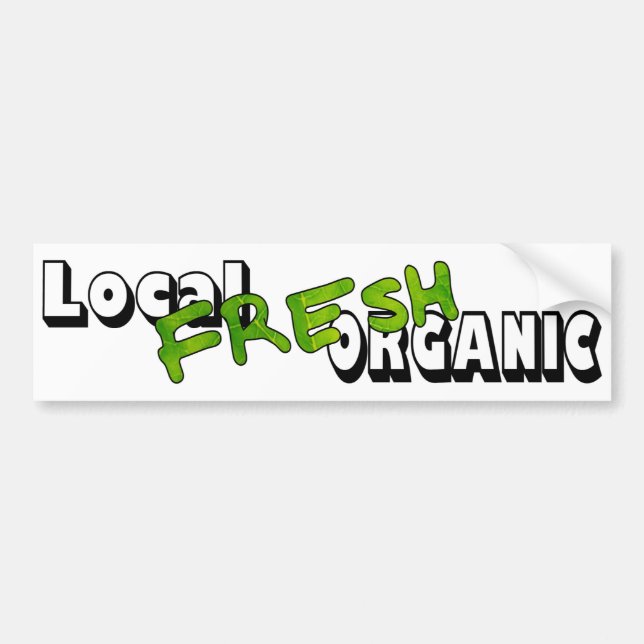 Autocollant De Voiture Sticker pour pare-chocs bio frais local (Devant)