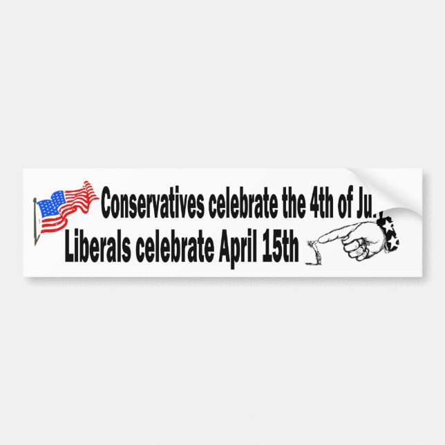 Autocollant De Voiture Sticker pour pare-chocs conservateur contre libéra (Devant)