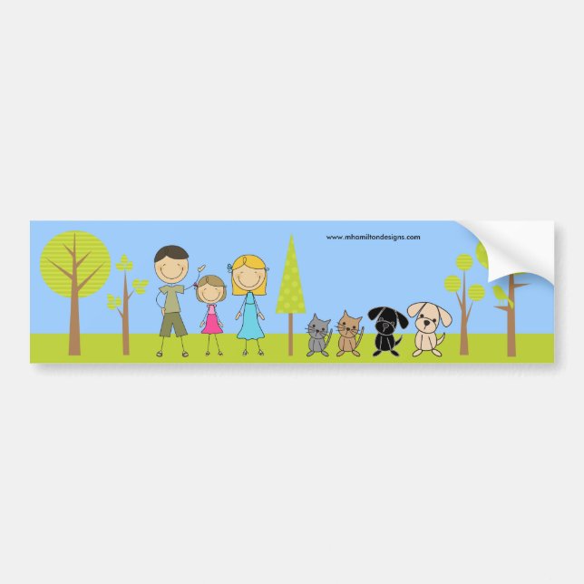 Autocollant De Voiture Sticker pour pare-chocs de la famille Nichols (Devant)