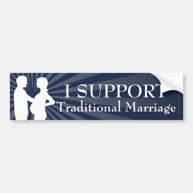 Autocollant De Voiture Sticker pour pare-chocs de mariage traditionnel (Devant)