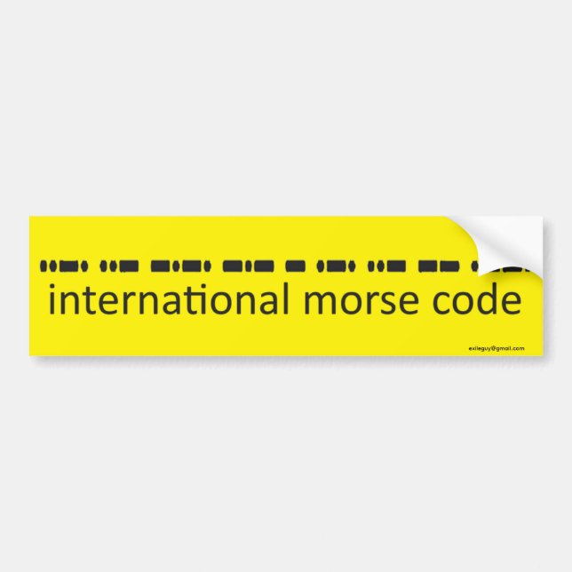 Autocollant De Voiture Sticker pour pare-chocs International Morse Code (Devant)