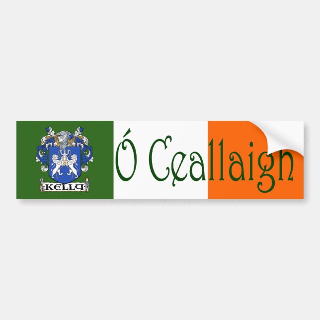 Autocollant De Voiture Sticker pour pare-chocs Kelly Clan irlandais/angla (Devant)