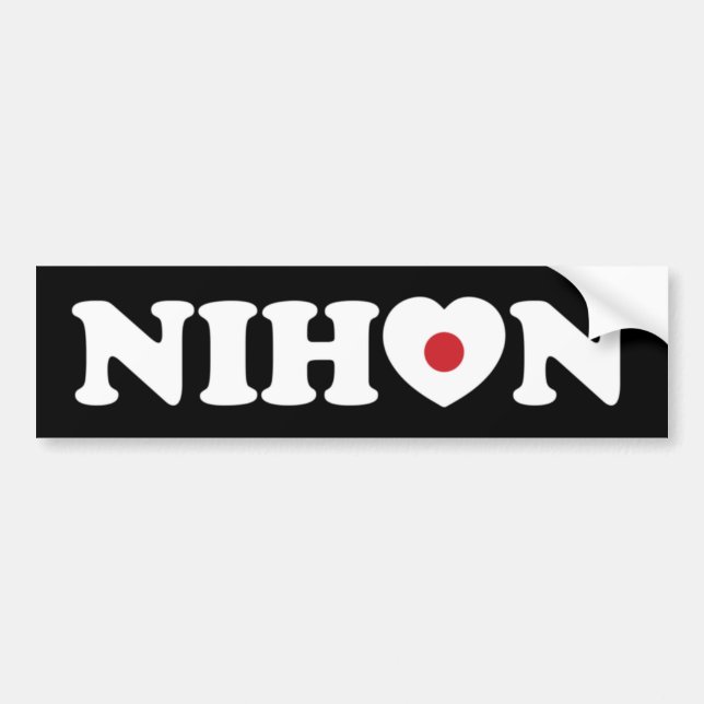 Autocollant De Voiture Sticker pour pare-chocs Nihon Love Heart (Devant)