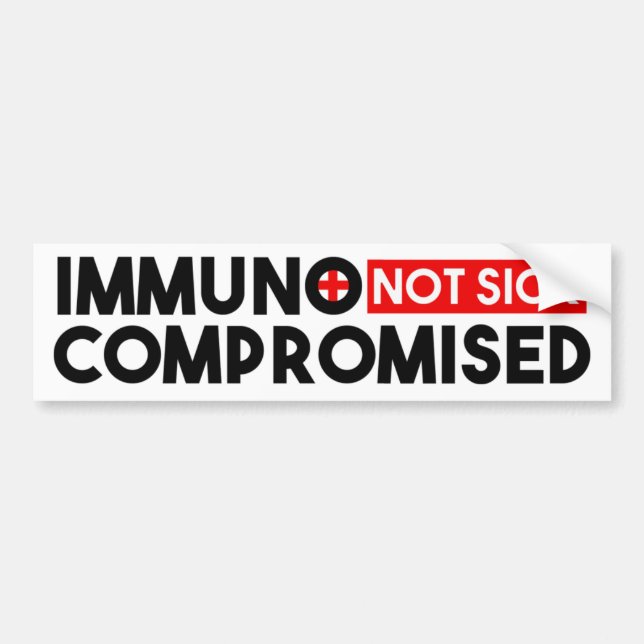 Autocollant De Voiture Sticker pour pare-chocs non malade immunocompromis (Devant)