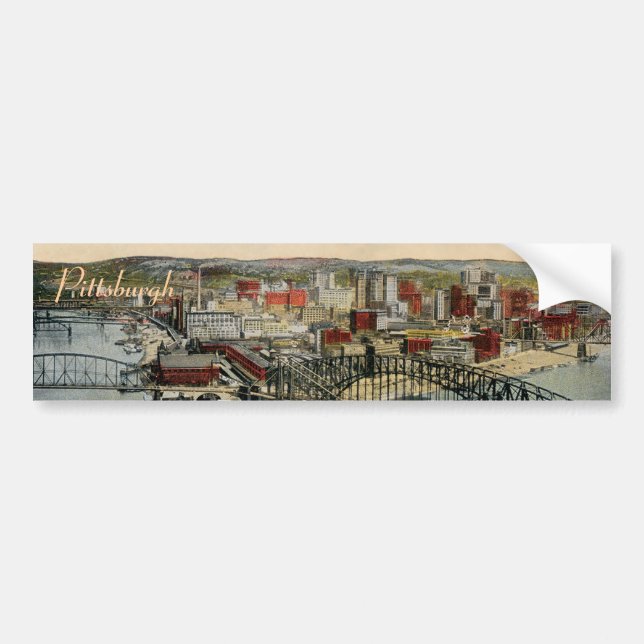 Autocollant De Voiture Sticker pour pare-chocs Pittsburgh Point 1931 (Devant)