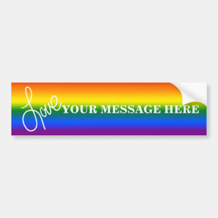 Autocollant De Voiture Sticker pour pare-chocs Rainbow Pride Love