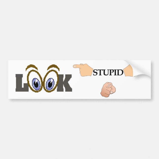 Autocollant De Voiture Sticker pour pare-chocs Stupide (Devant)
