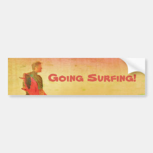 Autocollant De Voiture Sticker pour pare-chocs style affiche colorée surf