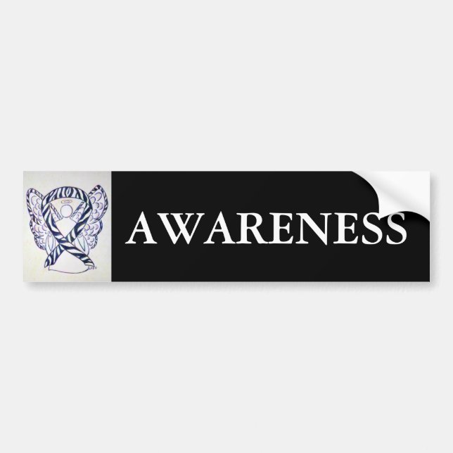 Autocollant De Voiture Sticker pour pare-chocs Zebra Stripe Awareness (Devant)