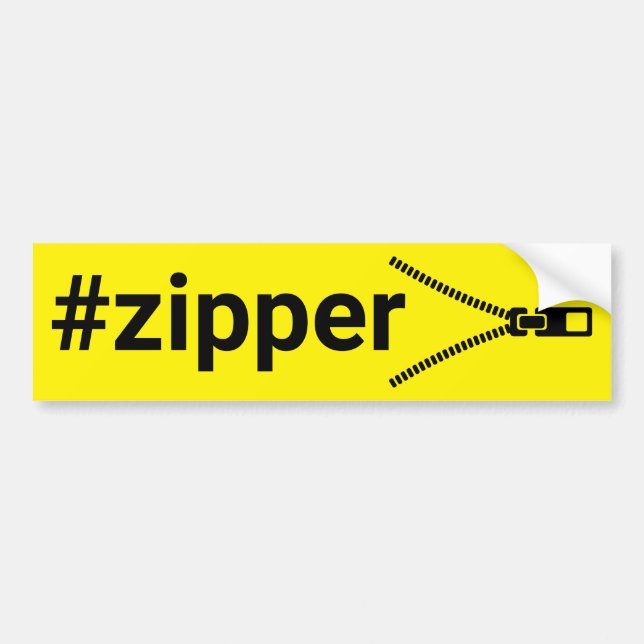 Autocollant De Voiture Sticker pour pare-chocs #Zipper (Devant)