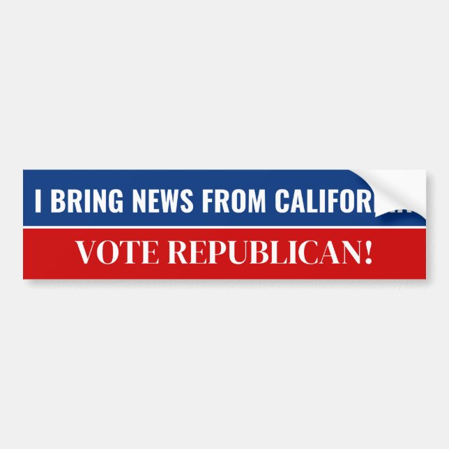Autocollant De Voiture Sticker républicain pour pare-chocs en Californie (Devant)