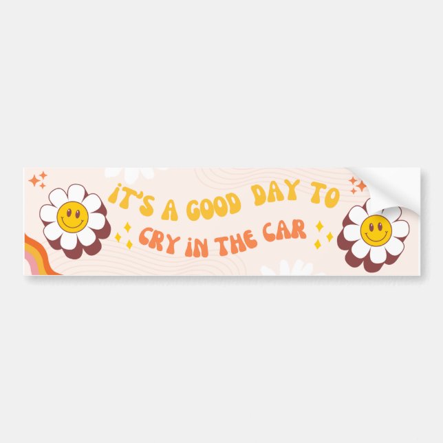 Autocollant De Voiture Sticker Retro Bumper Mème De Triste Drôle (Devant)