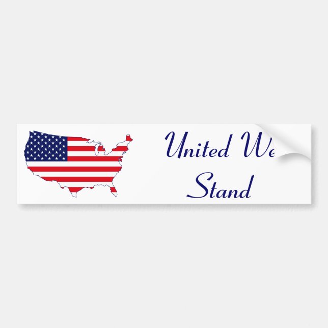 Autocollant De Voiture Sticker United We Stand Bumper (Devant)