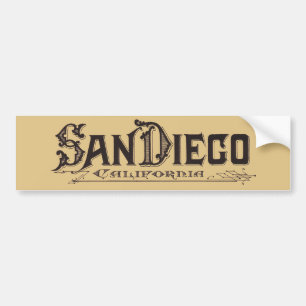 Autocollant De Voiture Sticker Vintage pour pare-chocs San Diego