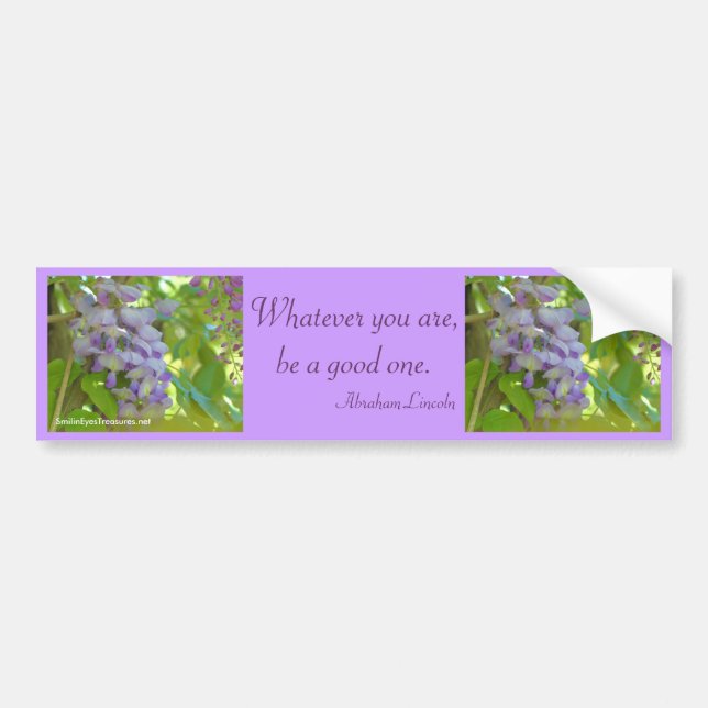 Autocollant De Voiture Sticule pare-chocs à l'assiette de fleurs Wisteria (Devant)