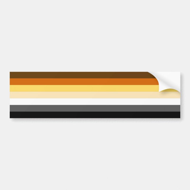 Autocollant De Voiture Sticule pare-chocs Gay Bear Flag Stripes (Devant)