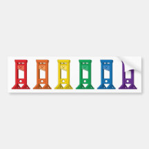 Sticule pare-chocs Kawaii Rainbow Guillotine Pride