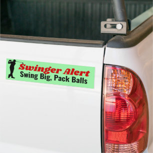 Autocollant De Voiture Sticule pare-chocs Swinger Alert - Golf Cart Fun