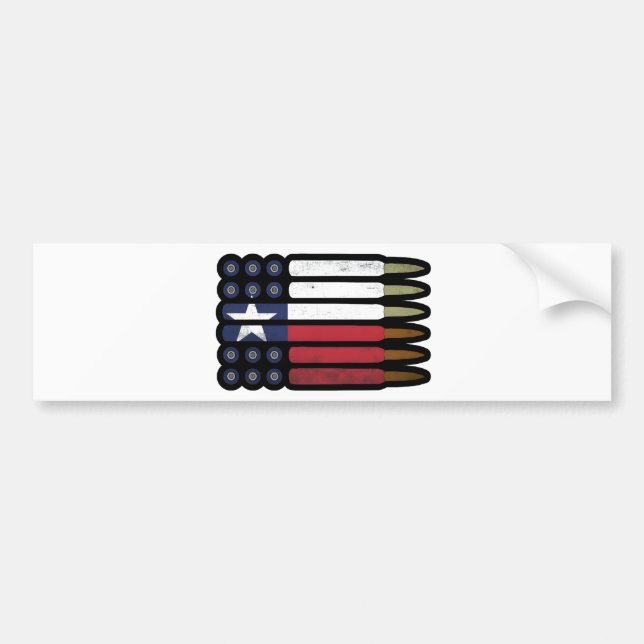Autocollant De Voiture Sticule pare-chocs Texas Bullet Ammo Texan State (Devant)