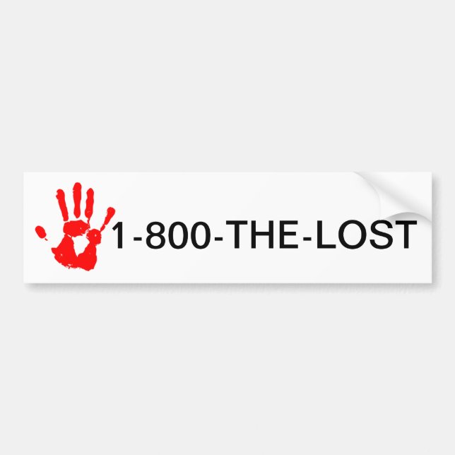Autocollant De Voiture Stop Child / Human Trafic 1-800-THE-LOST (Devant)