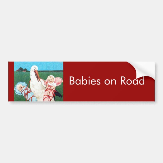Autocollant De Voiture STORE BABY SHOWER JUMEAU, Rose, Bleu Turquoise, Ro (Devant)