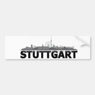 Autocollant De Voiture Stuttgart Ville Skyline - Autocollants/autocollant