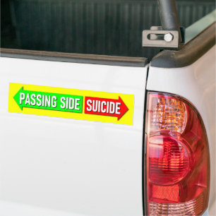 Autocollant De Voiture Suicide latéral dépassant la circulation à droi