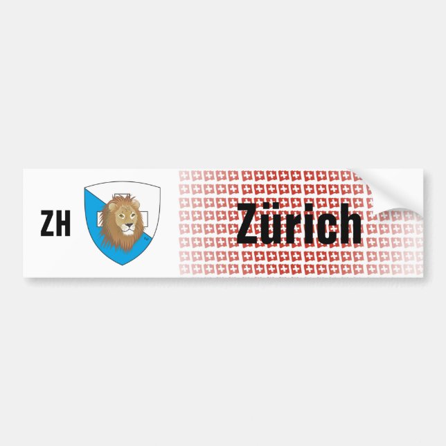 Autocollant De Voiture Suisse Svizzera Suisse Zurich (Devant)