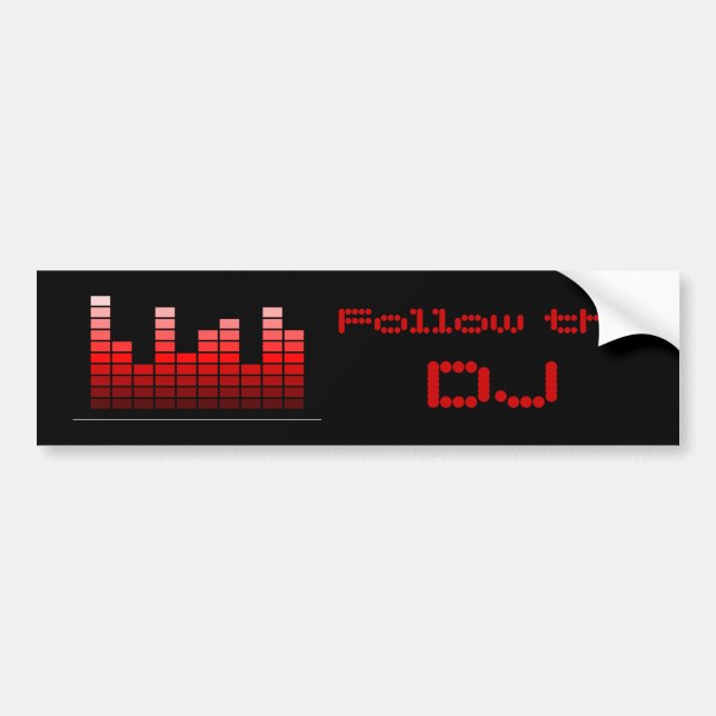 Autocollant De Voiture Suivez le Sticker DJ (Devant)
