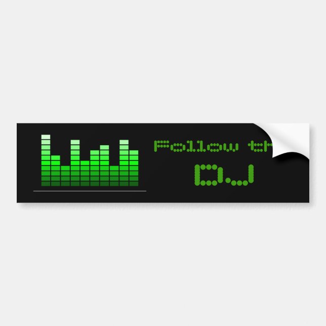 Autocollant De Voiture Suivez le Sticker DJ (Devant)