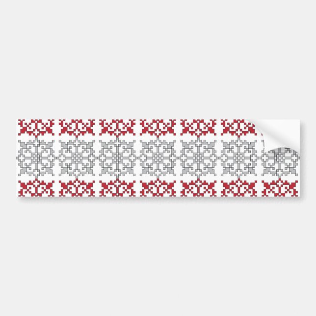 Autocollant De Voiture SUN traditionnel letton motif géométrique I (Devant)