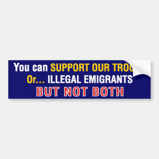 Autocollant De Voiture Support-Our-Troops_Or-Illegals (pare-chocs)
