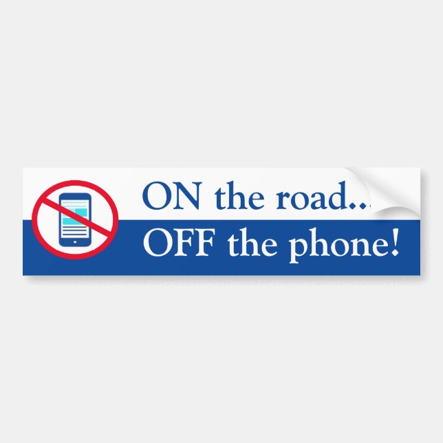 Autocollant De Voiture SUR la route HORS du téléphone (Devant)