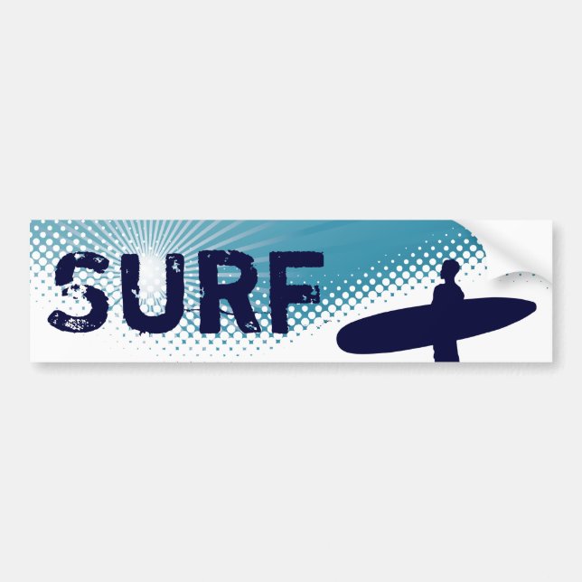 Autocollant De Voiture surf ensoleillé (Devant)