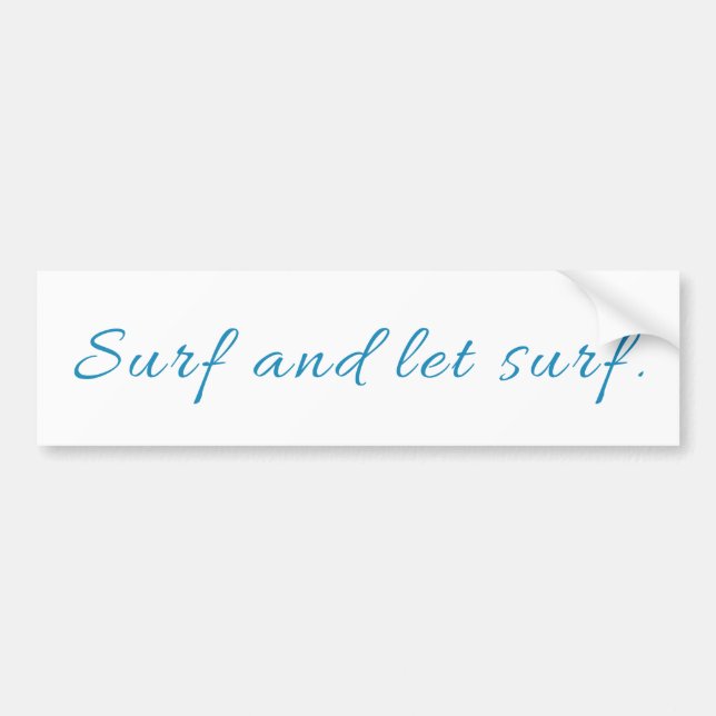 Autocollant De Voiture Surf et laisser Surf (Devant)