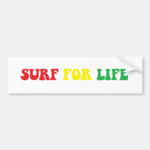 Autocollant De Voiture Surf pour l'autocollant de rasta de la vie