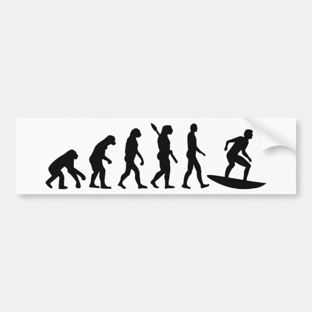 Autocollant De Voiture Surfer d'évolution (Devant)